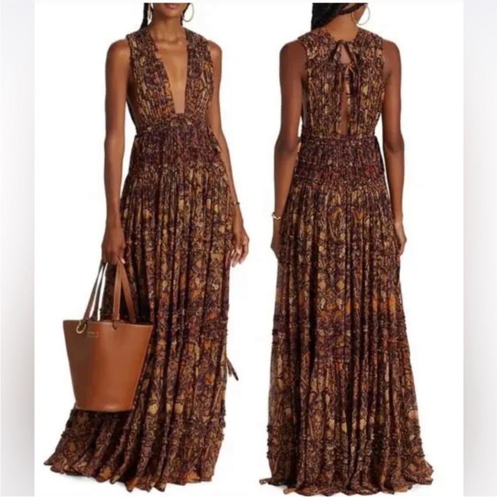Ulla Johnson Brown Floral Maxi Dress - Picture 5 of 12